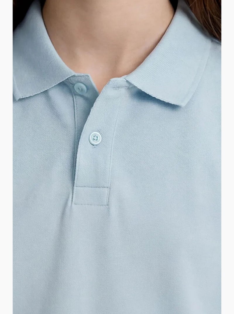T-shirt en mélange coton tommy Bleu ciel - Kiabi