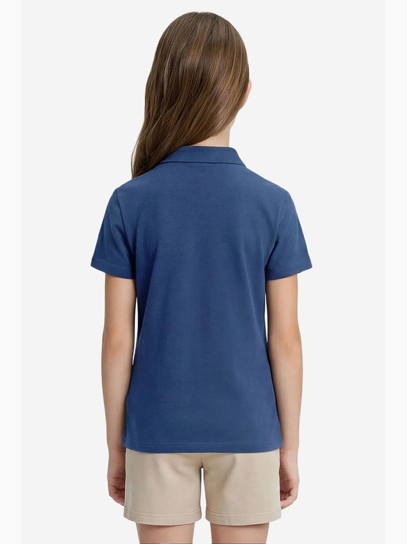 T-shirt en mélange coton tommy Bleu - Kiabi