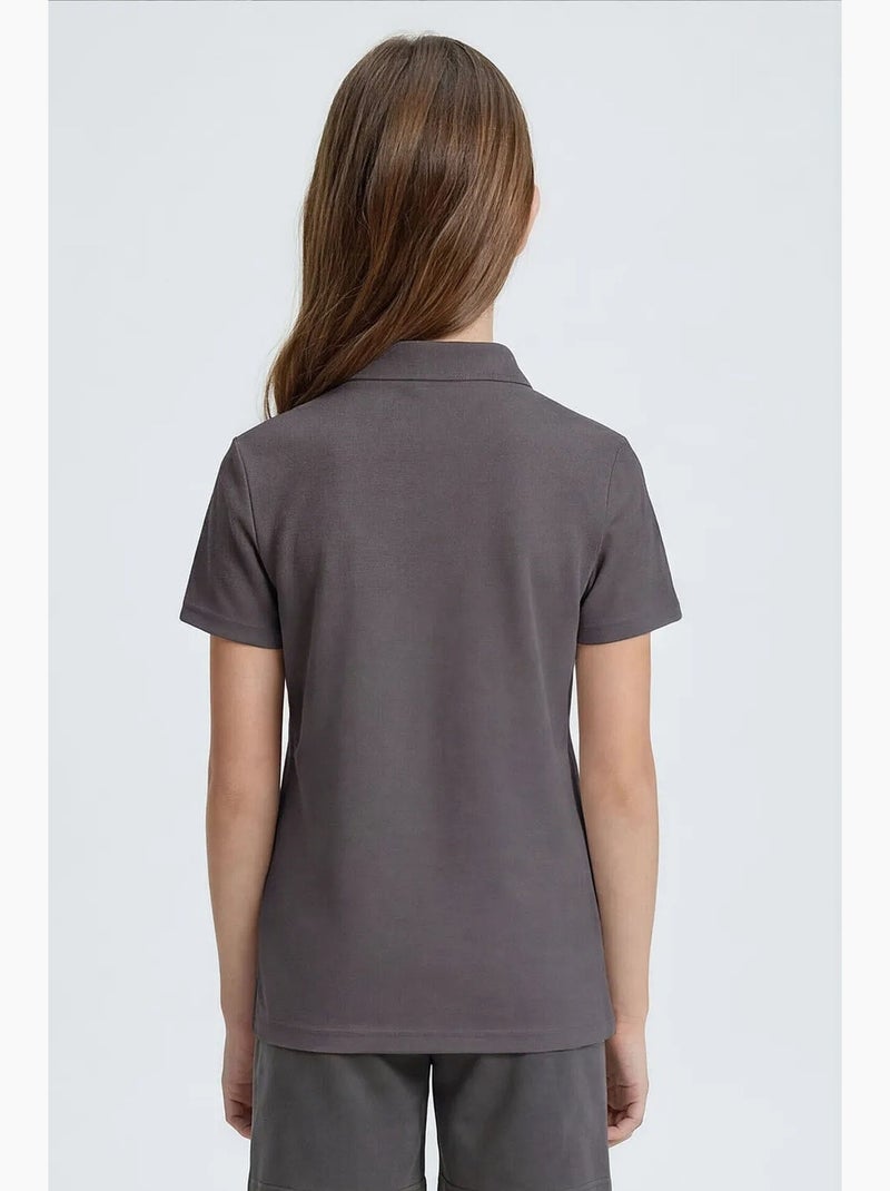 T-shirt en mélange coton tommy Gris Noir - Kiabi