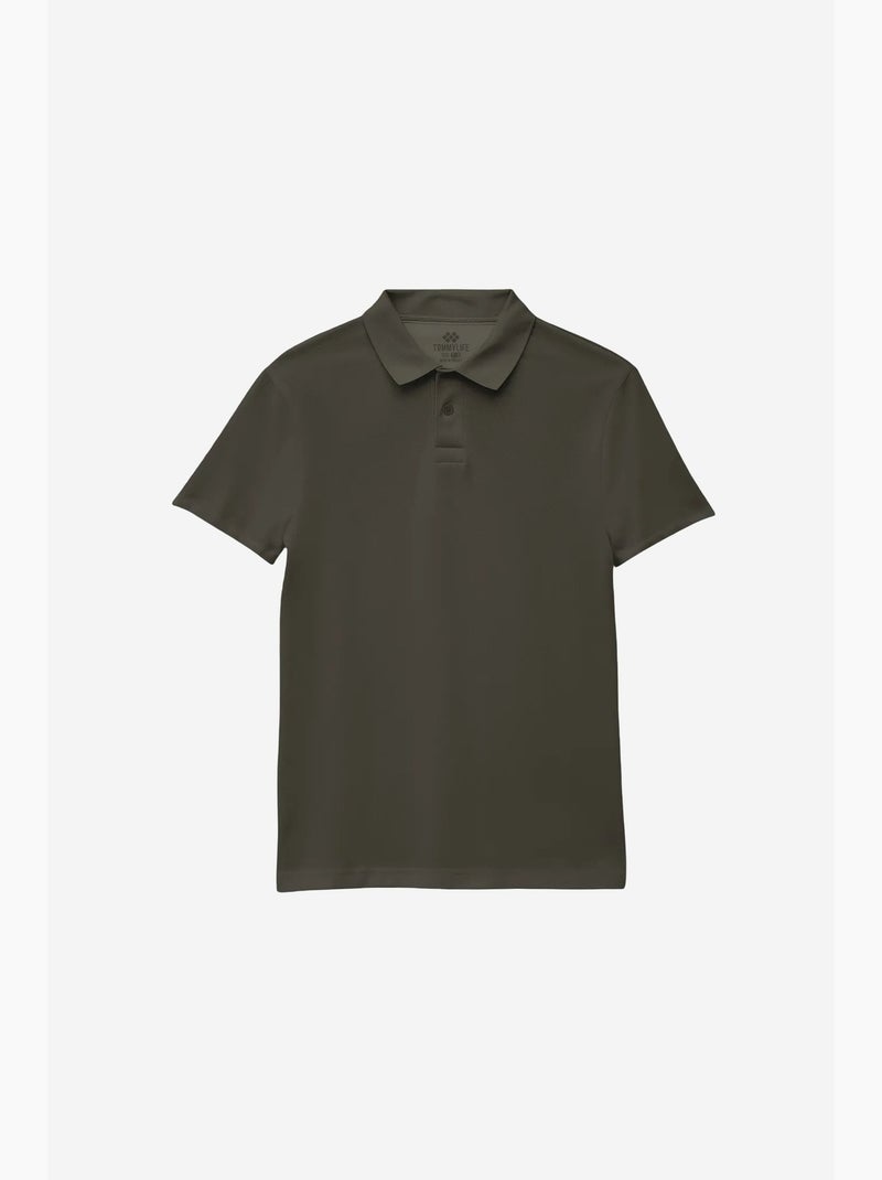 T-shirt en mélange coton tommy Kaki - Kiabi