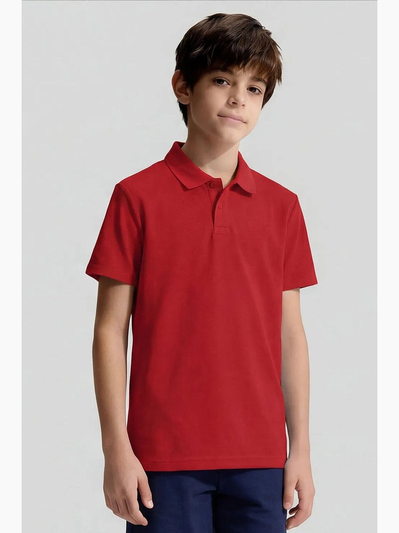 T-shirt en mélange coton tommy Rouge - Kiabi