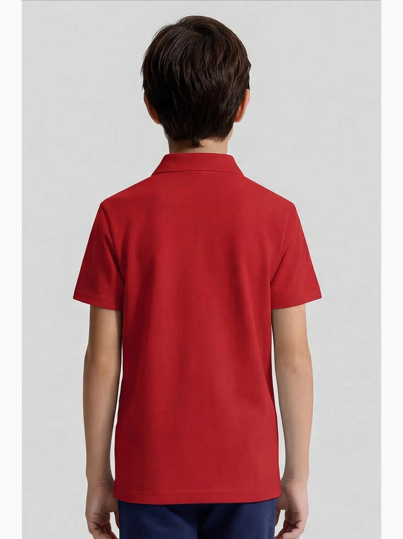T-shirt en mélange coton tommy Rouge - Kiabi