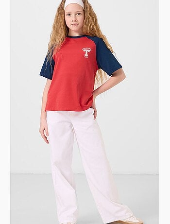 T-shirt en mélange de coton tommy