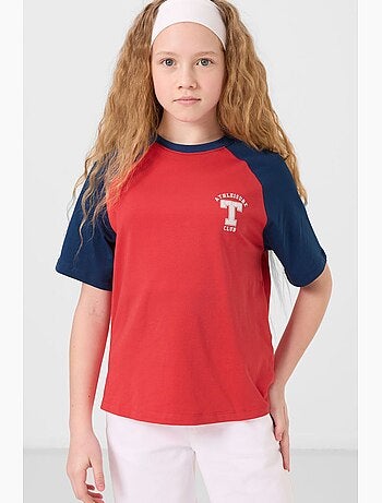 T-shirt en mélange de coton tommy