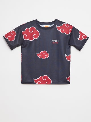 T-shirt en mesh imprimé 'Naruto'