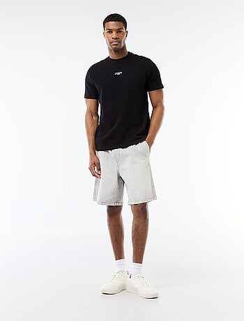 T-shirt en piqué de coton à manches courtes