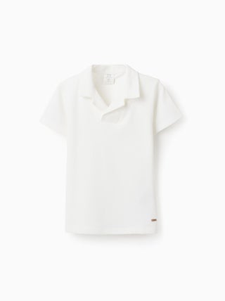 T-shirt en Piqué de Coton