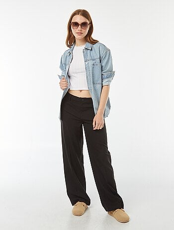 T-shirt en pointelle à manches courtes