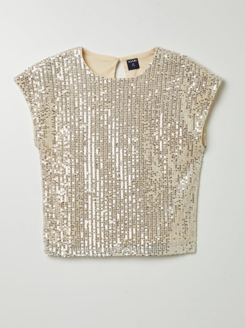 T-shirt en sequins - Kiabi