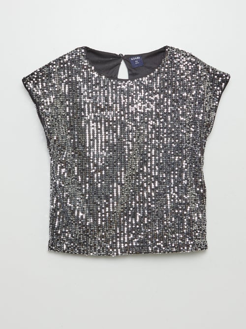 T-shirt en sequins - Kiabi