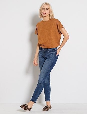 T-shirt en suédine - Kiabi