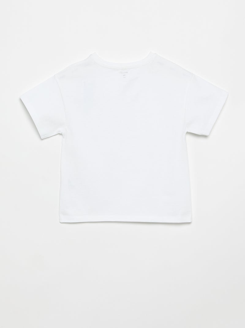 T-shirt en Tough Cotton manches courtes Blanc - Kiabi
