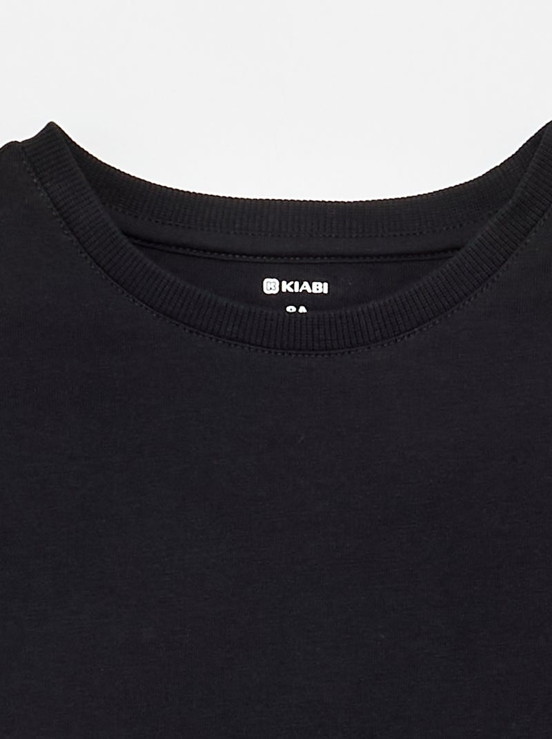 T-shirt en Tough Cotton manches courtes Noir - Kiabi