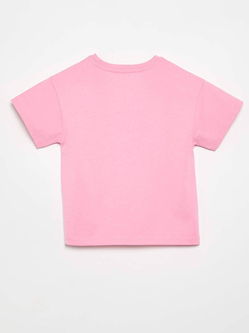 T-shirt en Tough Cotton manches courtes Rose - Kiabi