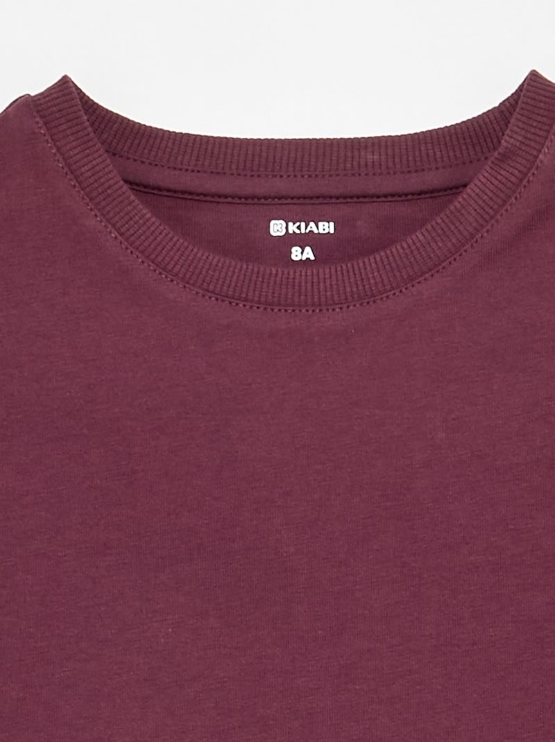 T-shirt en Tough Cotton manches courtes Violet - Kiabi