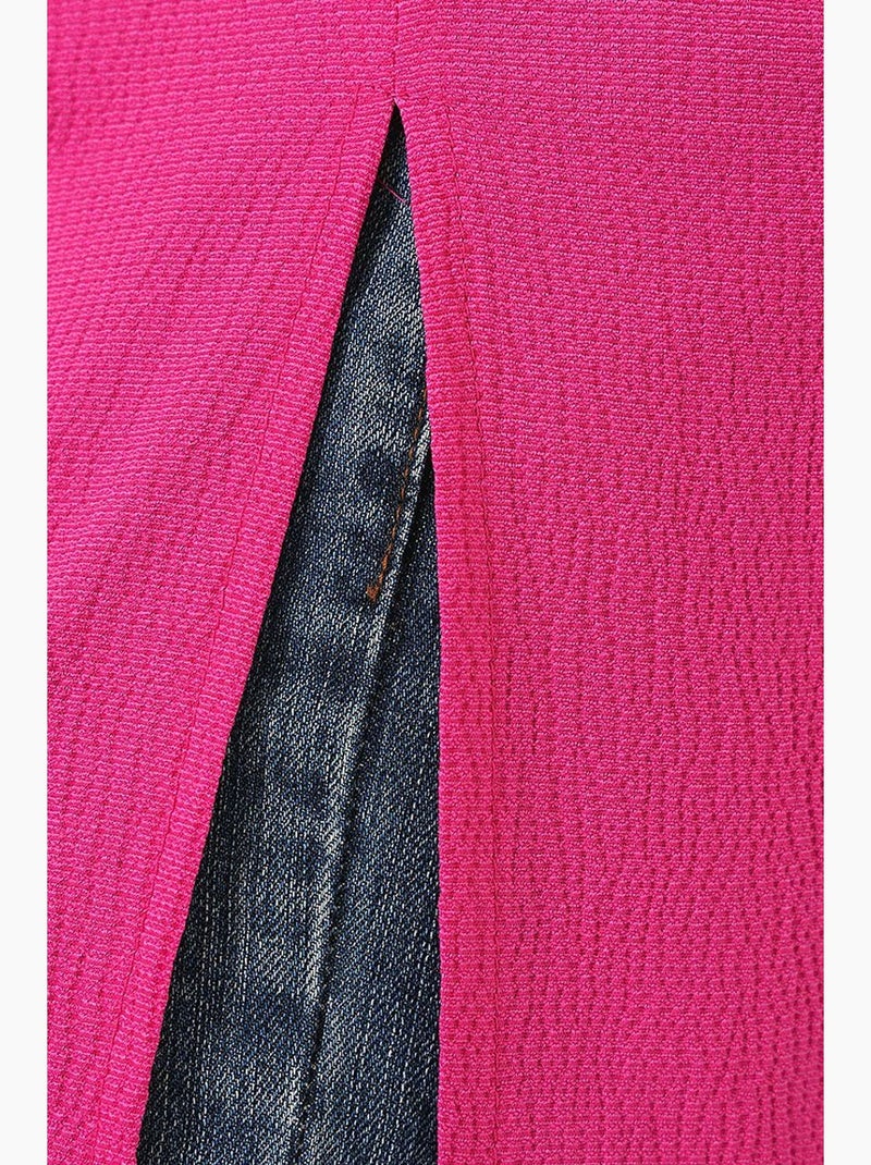 T-shirt en tricot fendu sur le côté bdart Rose fluo/Solinotes - Kiabi