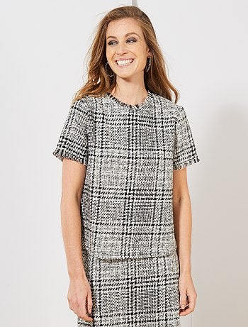 T-shirt en tweed - Kiabi