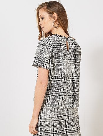 T-shirt en tweed - Kiabi