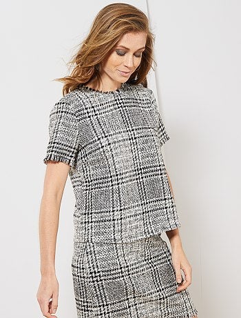 T-shirt en tweed - Kiabi