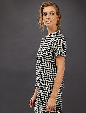 T-shirt en tweed - Kiabi