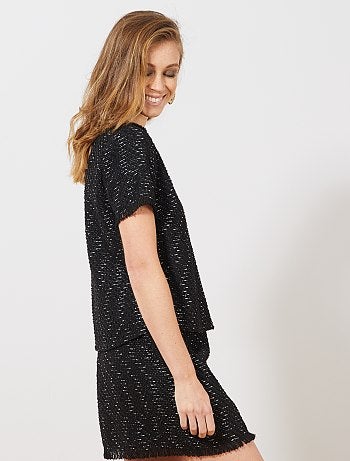 T-shirt en tweed - Kiabi