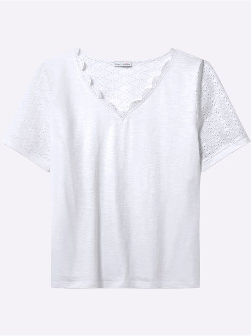 T-shirt En V - Taille Standard - Sheego - Kiabi