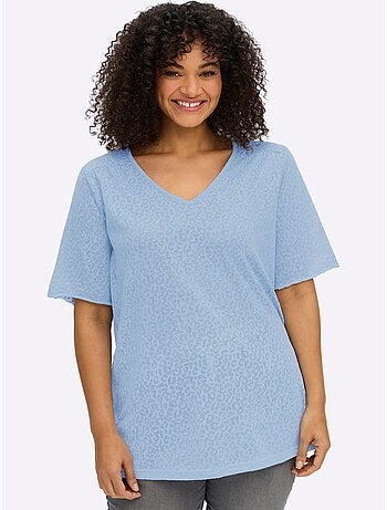 T-shirt En V - Taille Standard - Sheego