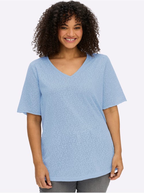 T-shirt En V - Taille Standard - Sheego - Kiabi