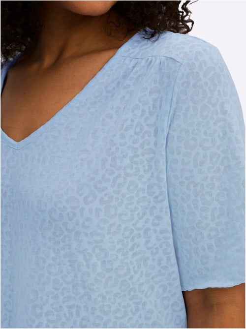 T-shirt En V - Taille Standard - Sheego - Kiabi
