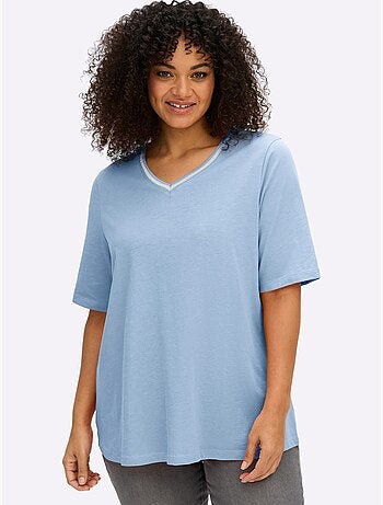 T-shirt En V - Taille Standard - Sheego