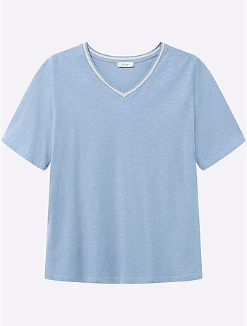 T-shirt En V - Taille Standard - Sheego
