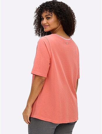 T-shirt En V - Taille Standard - Sheego
