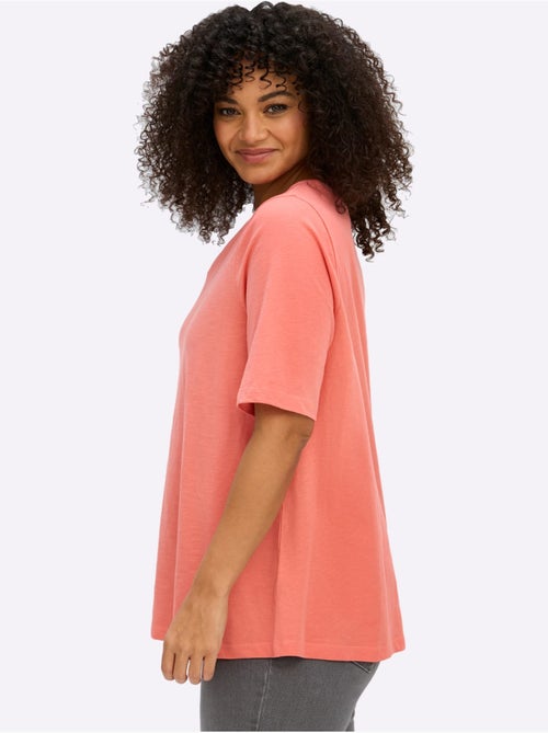 T-shirt En V - Taille Standard - Sheego - Kiabi