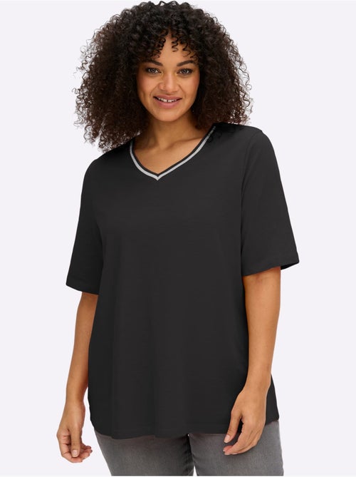 T-shirt En V - Taille Standard - Sheego - Kiabi