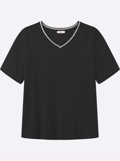 T-shirt En V - Taille Standard - Sheego - Kiabi