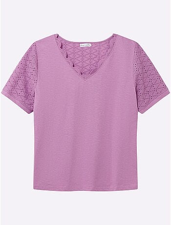 T-shirt En V - Taille Standard - Sheego