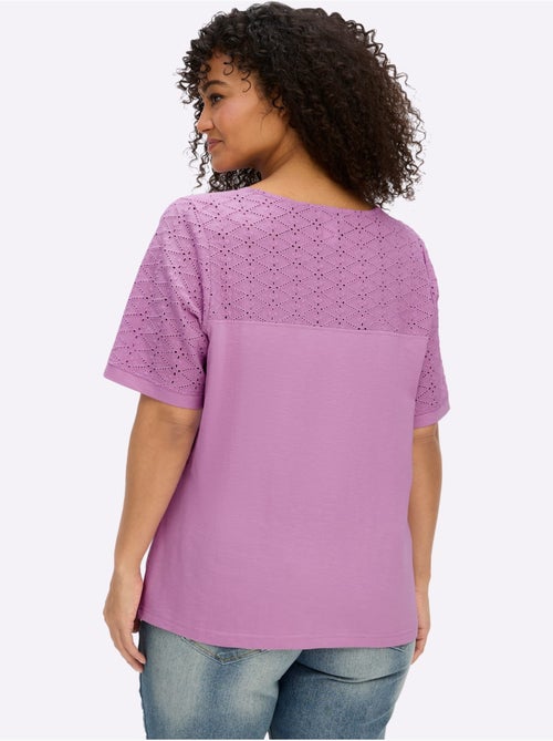 T-shirt En V - Taille Standard - Sheego - Kiabi