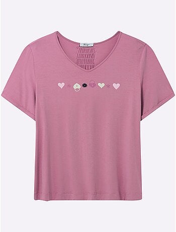 T-shirt En V - Taille Standard - Sheego