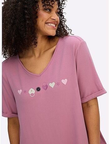 T-shirt En V - Taille Standard - Sheego