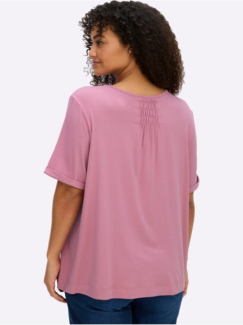 T-shirt En V - Taille Standard - Sheego Rose - Kiabi