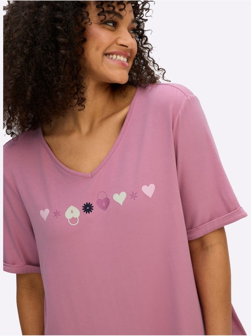 T-shirt En V - Taille Standard - Sheego - Kiabi