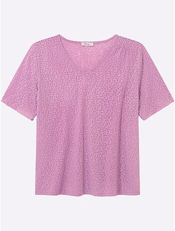T-shirt En V - Taille Standard - Sheego