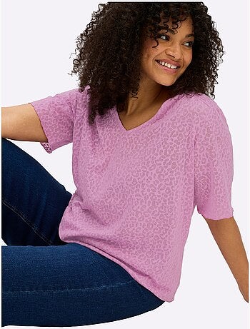 T-shirt En V - Taille Standard - Sheego