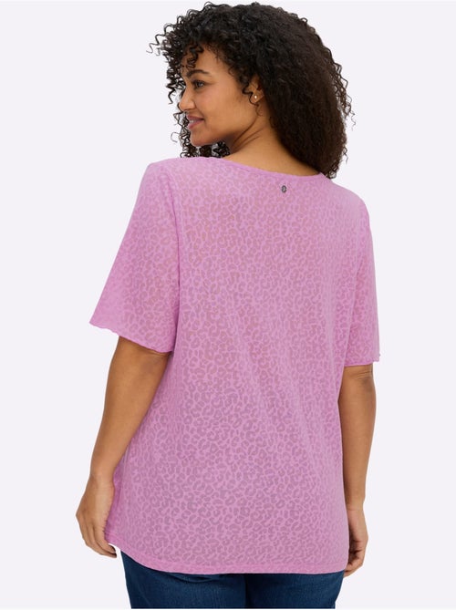 T-shirt En V - Taille Standard - Sheego - Kiabi