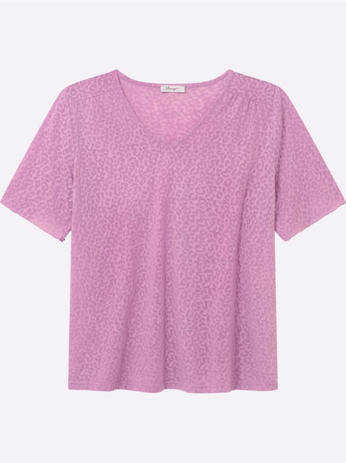 T-shirt En V - Taille Standard - Sheego - Kiabi