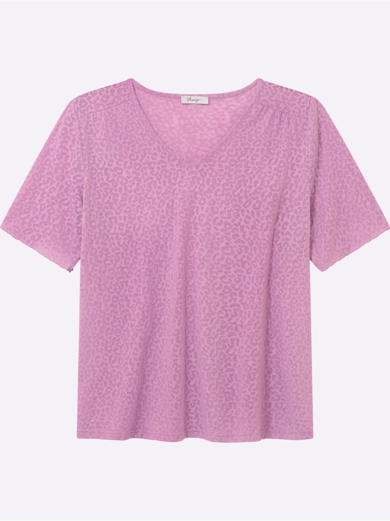 T-shirt En V - Taille Standard - Sheego Rose - Kiabi