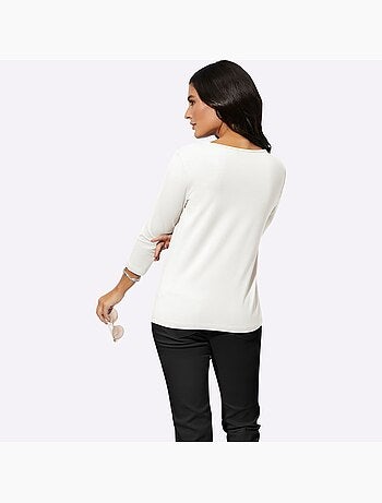 T-shirt En V 48% Modal - Taille Standard - helline