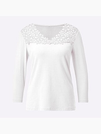 T-shirt En V 48% Modal - Taille Standard - helline