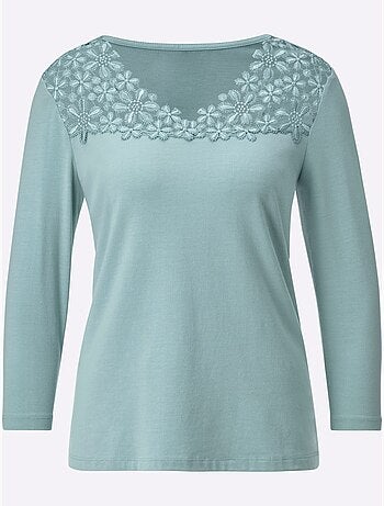 T-shirt En V 48% Modal - Taille Standard - Helline