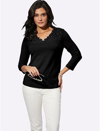 T-shirt En V 48% Modal - Taille Standard - Helline